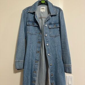 Zara Light Blue Denim Dress